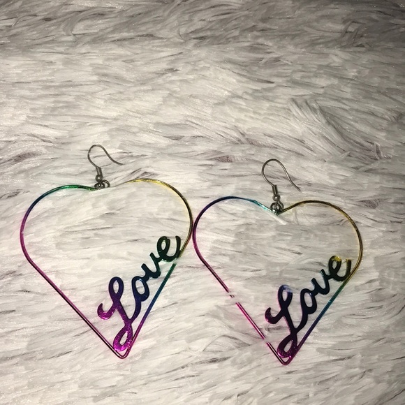 Other - Rainbow love earrings Other - Rainbow love earrings
